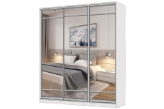 Шкаф-купе 3-х дверный Народная мебель Виктория 2000х584х2300, Белый 20ДЗЗЗДЗЗЗДЗЗЗ-ШШПП-Б 310-2654