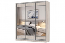 Шкаф-купе 3-х дверный Народная мебель Виктория 2000х584х2300, Ясень шимо светлый 20ДЛЗЛДЛЗЛДЛЗЛ-ПШШШ-Яшс 310-2763