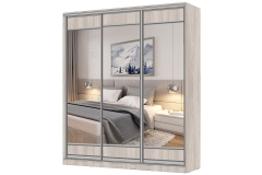 Шкаф-купе 3-х дверный Народная мебель Виктория 2000х584х2300, Ясень шимо светлый 20ДЛЗЛДЛЗЛДЛЗЛ-ЯШШШ-Яшс 310-2837