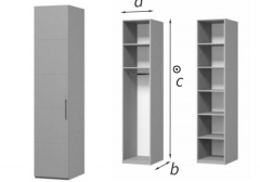 Шкаф-пенал Браво Вива ШР-1 Фарго Мокко глянец