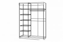 Шкаф-купе 1200 Ивару Мария Луиза 6.12 без зеркала Бодега Белый