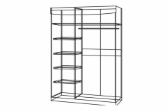 Шкаф-купе 1200 Ивару Мария Луиза 6.12 без зеркала Бодега Белый