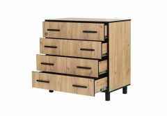 Комод Ивару Лофт 8 Дуб Крафт Золотой