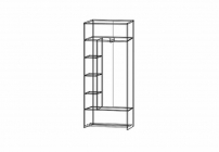 Шкаф-купе Ивару Ольга-Лофт 10.1 Дуб Крафт золотой Темно-серый