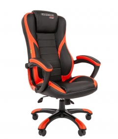 Кресло геймерское Chairman CHAIRMAN GAME 22 экокожа Черный Красный
