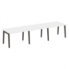 Стол переговорный 3 столешницы Рива ONIX WOOD OW.PRG-3.2 Белый Бриллиант/Темный