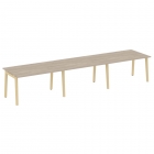 Стол переговорный 3 столешницы Рива ONIX WOOD OW.PRG-3.3 Дуб Аттик/Светлый