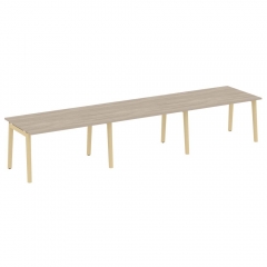 Стол переговорный 3 столешницы Рива ONIX WOOD OW.PRG-3.3 Дуб Аттик/Светлый