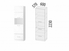 Пенал кухонный лев/прав Витра Бьянка 102.76