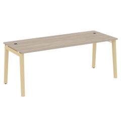 Стол рабочий руководителя Рива ONIX WOOD OW.SRR-6.8 Тиквуд Светлый/Светлый