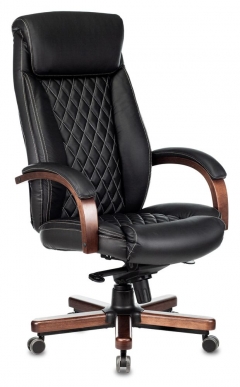 Кресло руководителя Бюрократ Бюрократ T-9924WALNUT/BLACK