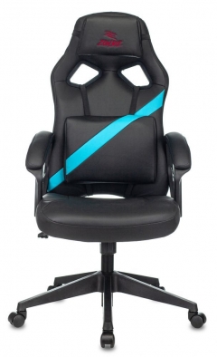 Геймерское кресло Zombie Бюрократ ZOMBIE DRIVER Черный-голубой
