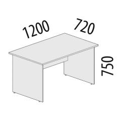 Стол рабочий Витра Альфа 64.11 Дуб Кронберг