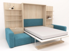 Диван кровать трансформер Новый век Смарт 1 П+КД+П+Пуф 1400 Ясень шимо темный