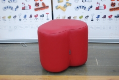 Пуф Gruppo 396 Сердце натуральная кожа красный