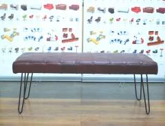 Банкетка Gruppo 396 Лейд 1200x400 натуральная кожа бордовая