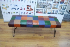 Банкетка Gruppo 396 Лейд 1200x400 натуральная кожа пэчворк