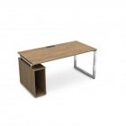 Стол с тумбой под системный блок ALSAV GLOSS LINE НССБ-О.985 Teakwood