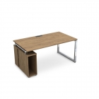 Стол с тумбой под системный блок ALSAV GLOSS LINE НССБ-О.995 Teakwood