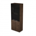Шкаф стеллаж высокий со стеклом ALSAV TAIM-MAX 4Ш.005.4 Брауни