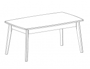 Стол журнальный Мебельград Калгари 06 Дуб натуральный светлый-белый матовый