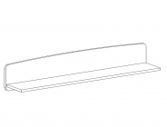 Полка Мебельград Калгари 08 Дуб натуральный светлый-белый матовый