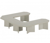 Система столов переговоров POINTEX BERN 5 Светлый дуб