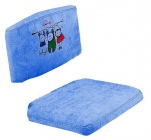 Чехол для стула Дэми Замша Голубая