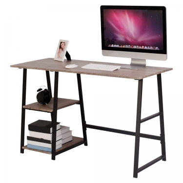 Стол на металлокаркасе BRABIX BRABIX LOFT CD-006 Мореный дуб