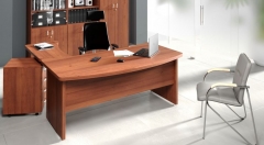 Стол руководителя с тумбой Дэфо Танго СТ9-R16R + ТВ9-04R Орех
