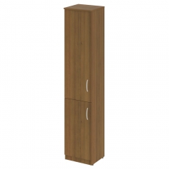 Шкаф высокий узкий левый 1 низкая дверь ЛДСП, 1 средняя дверь ЛДСП Рива NOVA S В.СУ-1.3 L Орех Гварнери