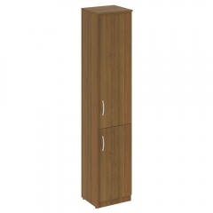 Шкаф высокий узкий правый 1 низкая дверь ЛДСП, 1 средняя дверь ЛДСП Рива NOVA S В.СУ-1.3 R Орех Гварнери