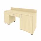 Стол с 2-мя тумбами и бортиком правый Рива LIGHT С-СТ-170 Пр Клен