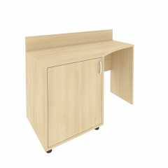 Стол узкий с тумбой и бортиком левый Рива LIGHT С-СТУ-120 Л Акация Лорка