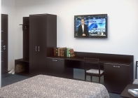 Стол узкий с тумбой и бортиком правый Рива LIGHT С-СТУ-120 Пр Венге Цаво