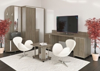 Вешалка с багажницей и зеркалом Рива LIGHT С-ВБЗ-80 Вяз Благородный