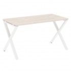 Стол рабочий Рива LOFT VR.L-SRX-3.7 Металл белый Денвер светлый