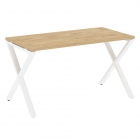 Стол рабочий Рива LOFT VR.L-SRX-3.7 Металл белый Тиквуд светлый