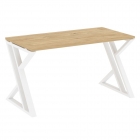 Стол рабочий Рива LOFT VR.L-SRZ-3.7 Металл белый Тиквуд светлый
