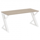 Стол рабочий Рива LOFT VR.L-SRZ-4.7 Металл белый Тиквуд светлый
