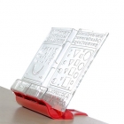 Трехуровневая подставка-трафарет под книгу Дэми ПК-03 Красная