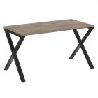 Стол рабочий Рива LOFT VR.L-SRX-3.7 Металл черный Тиквуд темный