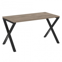 Стол рабочий Рива LOFT VR.L-SRX-3.7 Металл черный Тиквуд темный