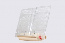 Трехуровневая подставка-трафарет под книгу Дэми ПК-03 Бежевая