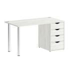 Стол письменный Рива HOME OFFICE VR.SP-3-138.4 Снежная Платина