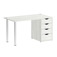 Стол письменный Рива HOME OFFICE VR.SP-3-138.4 Снежная Платина