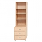 Стеллаж открытый с тумбой и ящиками Дэми Modul 4 Клен