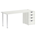 Стол письменный Рива HOME OFFICE VR.SP-3-178.4 Снежная Платина