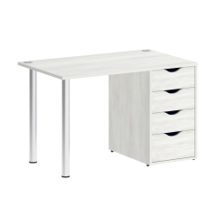 Стол письменный Рива HOME OFFICE VR.SP-3-118.1 Снежная Платина