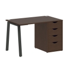 Стол письменный Рива HOME OFFICE VR.SP-3-118.4.A Венге Цаво/Антрацит металл